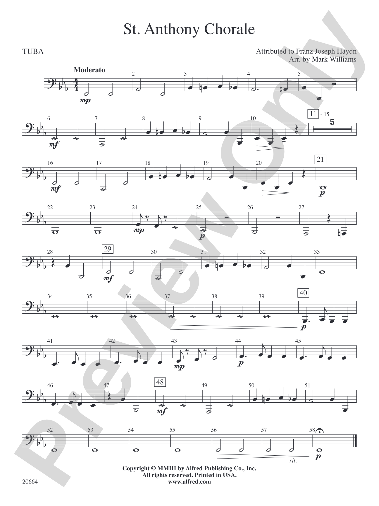 St. Anthony Chorale: Tuba