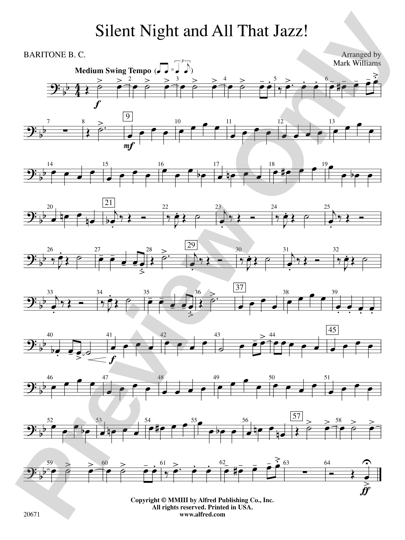 Silent Night & All That Jazz!: Baritone B.C.