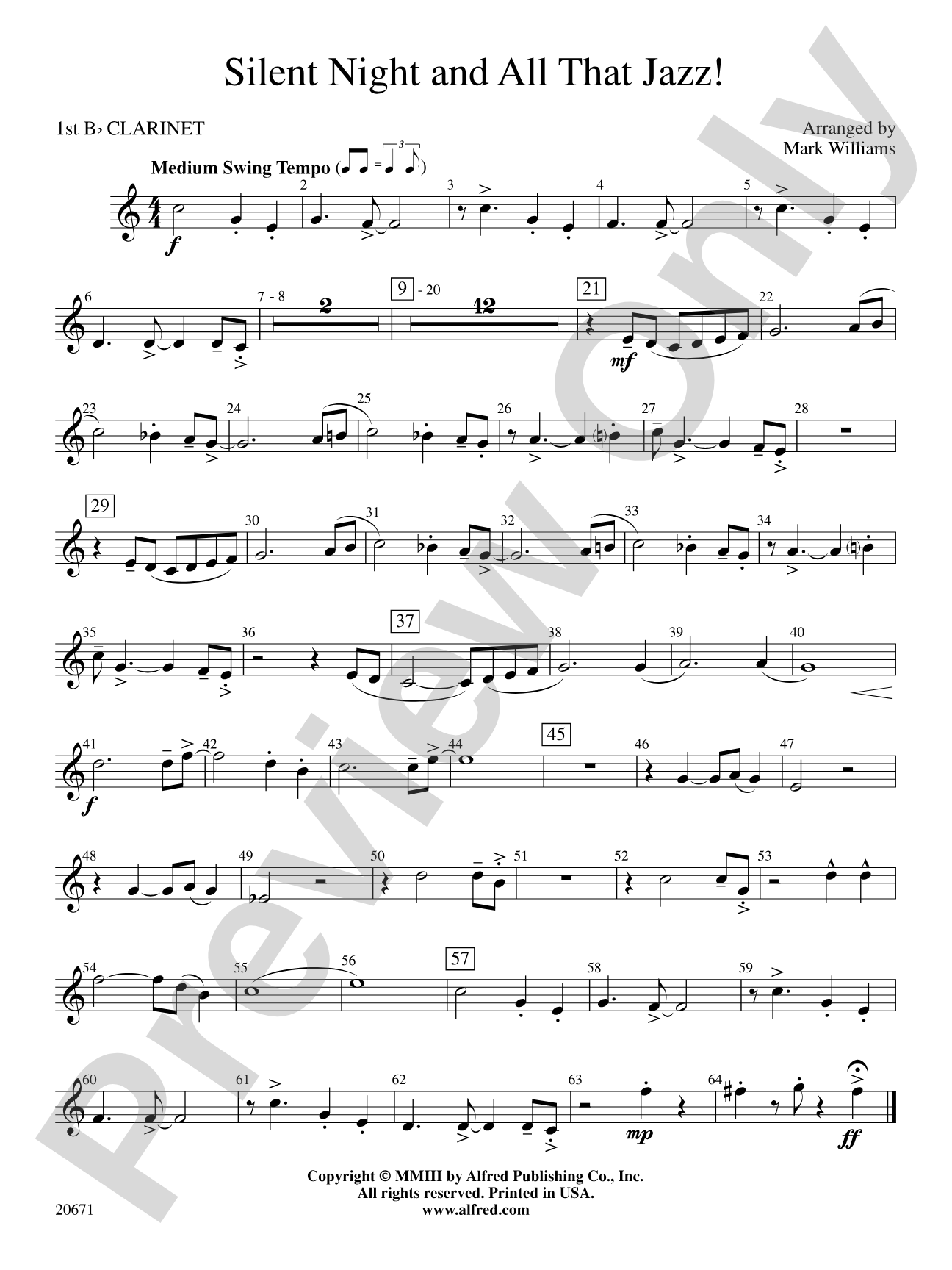 Silent Night & All That Jazz!: 1st B-flat Clarinet