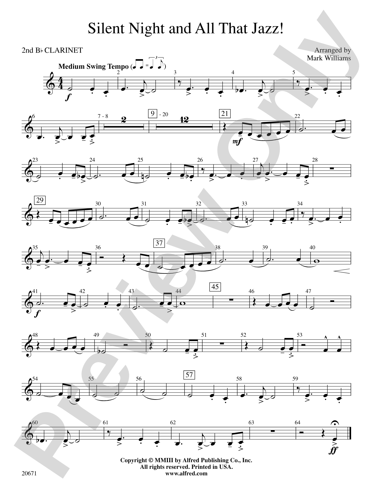 Silent Night & All That Jazz!: 2nd B-flat Clarinet