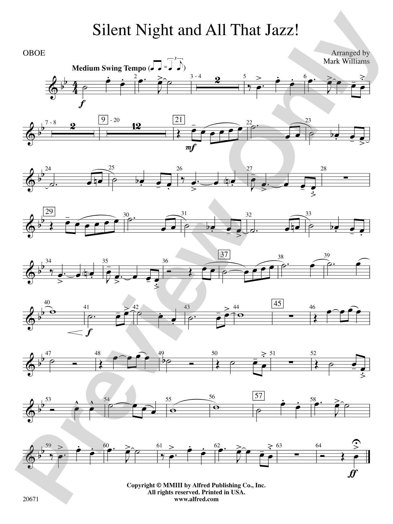 Silent Night & All That Jazz!: Oboe