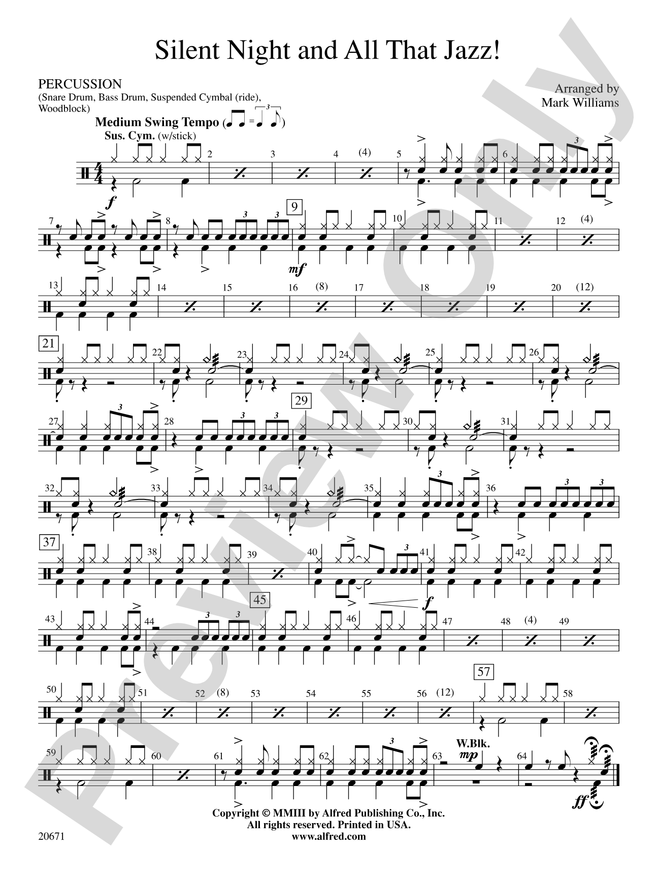 Silent Night & All That Jazz!: 1st Percussion