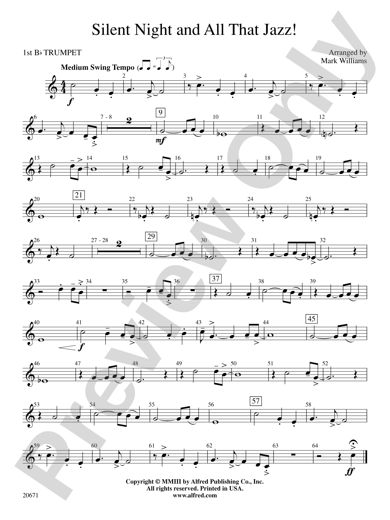 Silent Night & All That Jazz!: 1st B-flat Trumpet