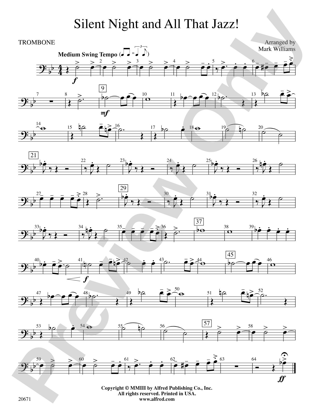 Silent Night & All That Jazz!: 1st Trombone