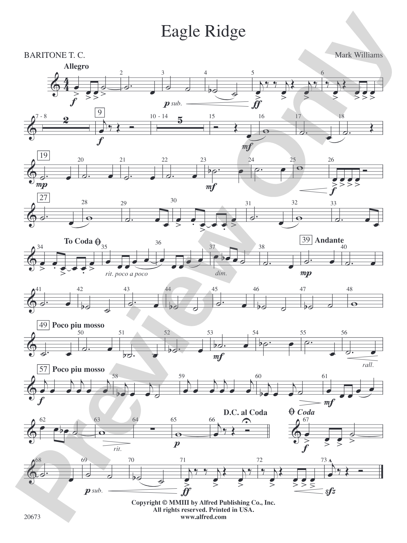 Eagle Ridge: Baritone T.C.