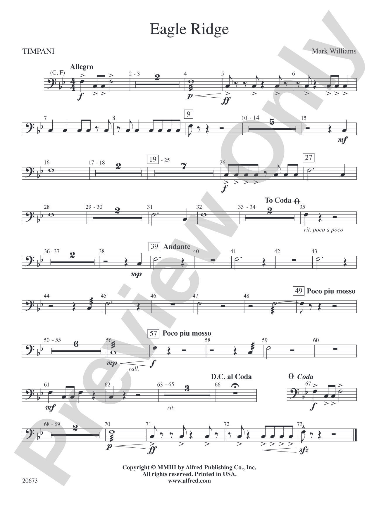 Eagle Ridge: Timpani