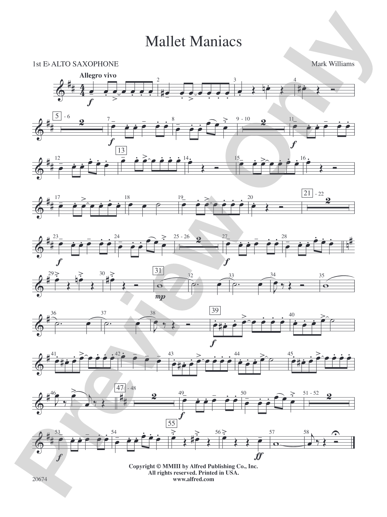 Mallet Maniacs: E-flat Alto Saxophone