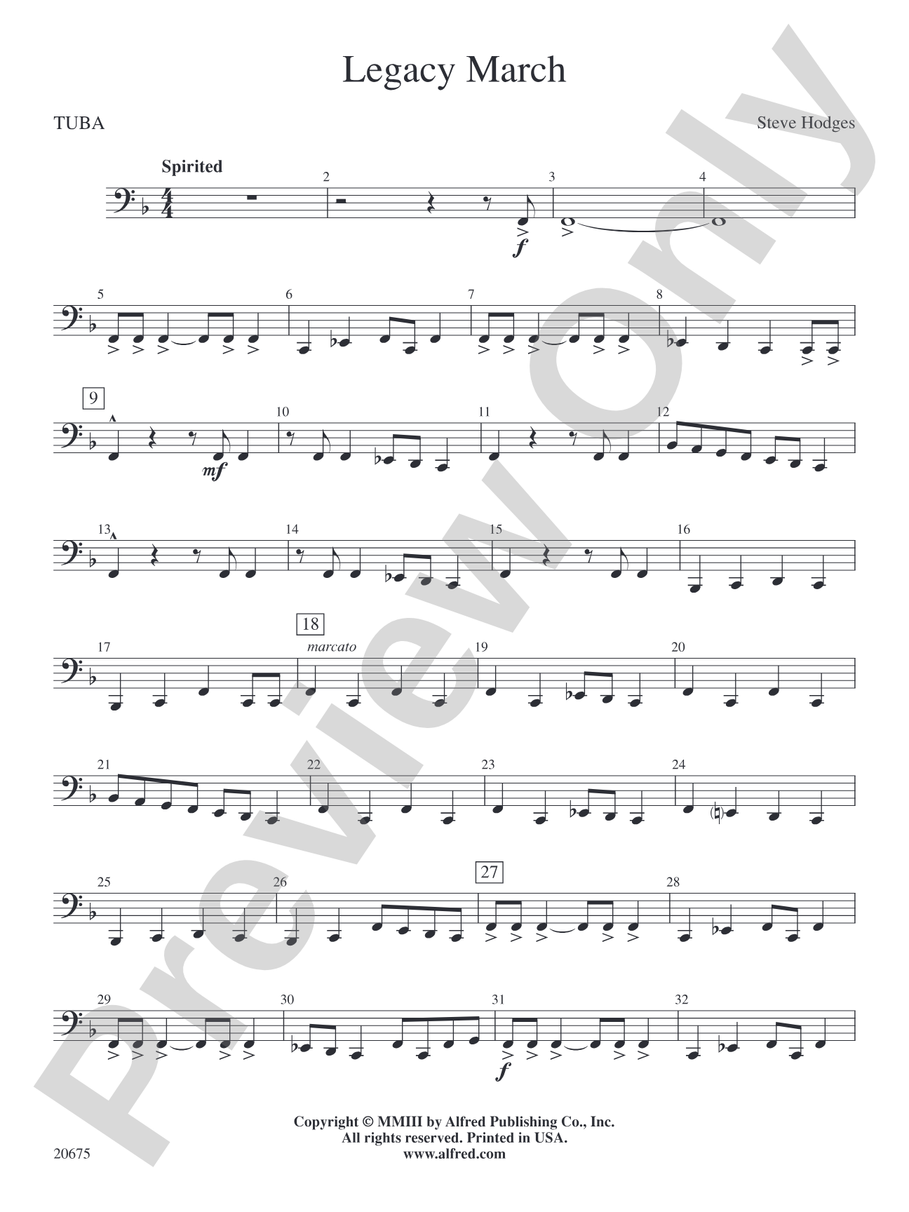 Legacy March: Tuba