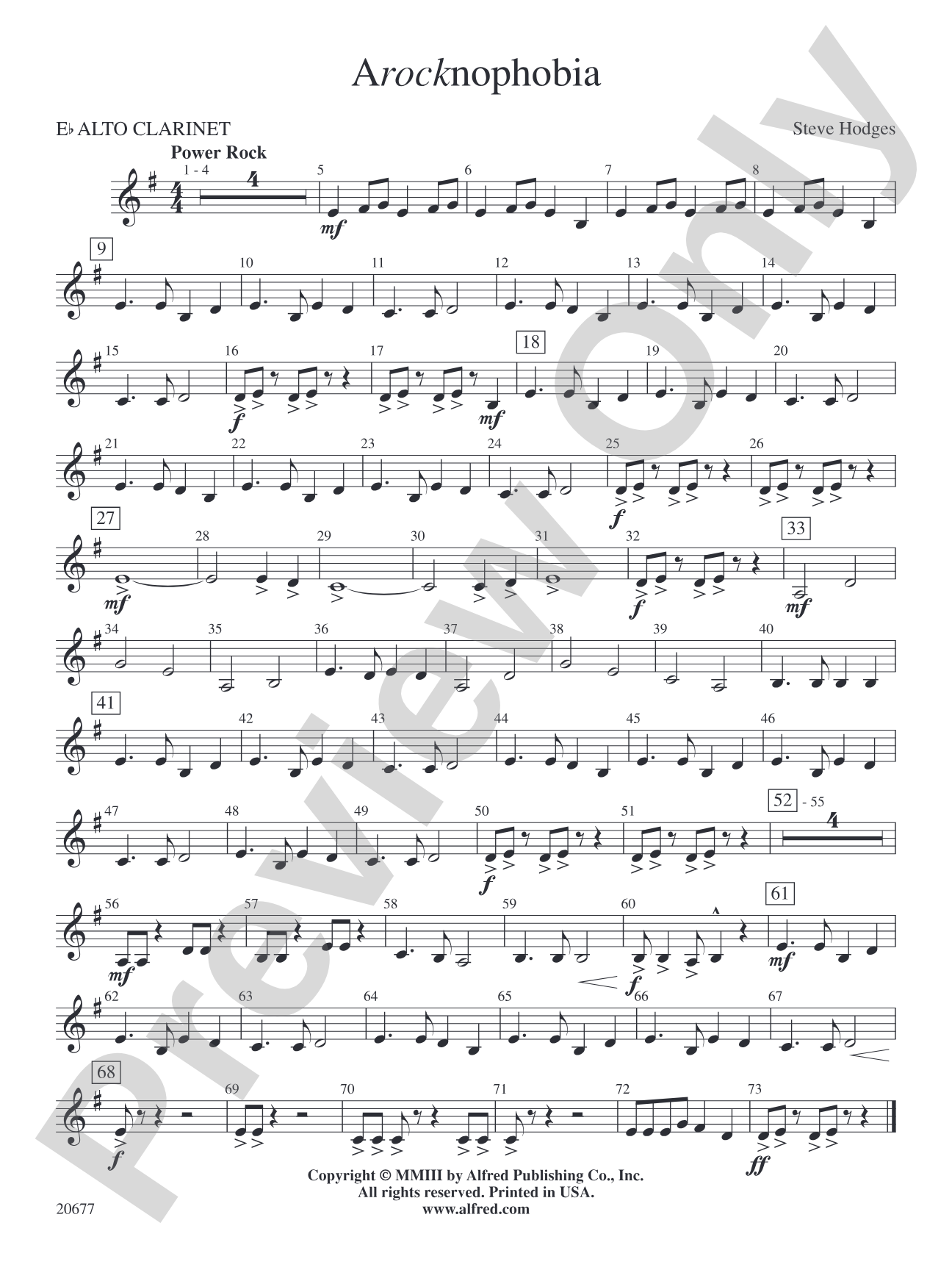 Arocknophobia: E-flat Alto Clarinet