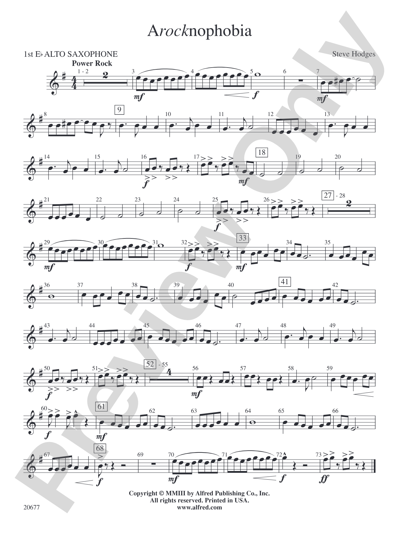 Arocknophobia: E-flat Alto Saxophone