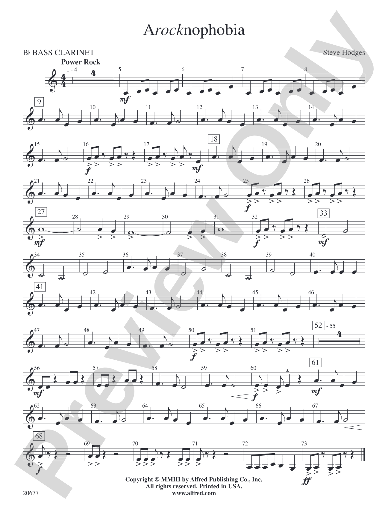 Arocknophobia: B-flat Bass Clarinet