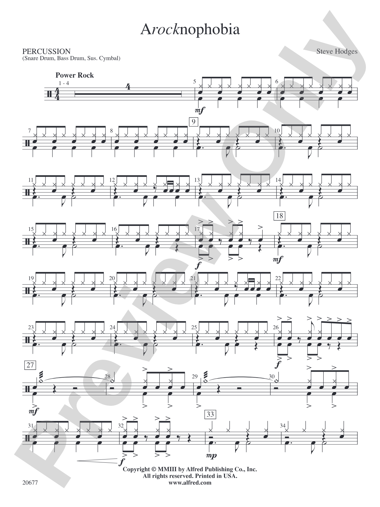 Arocknophobia: 1st Percussion