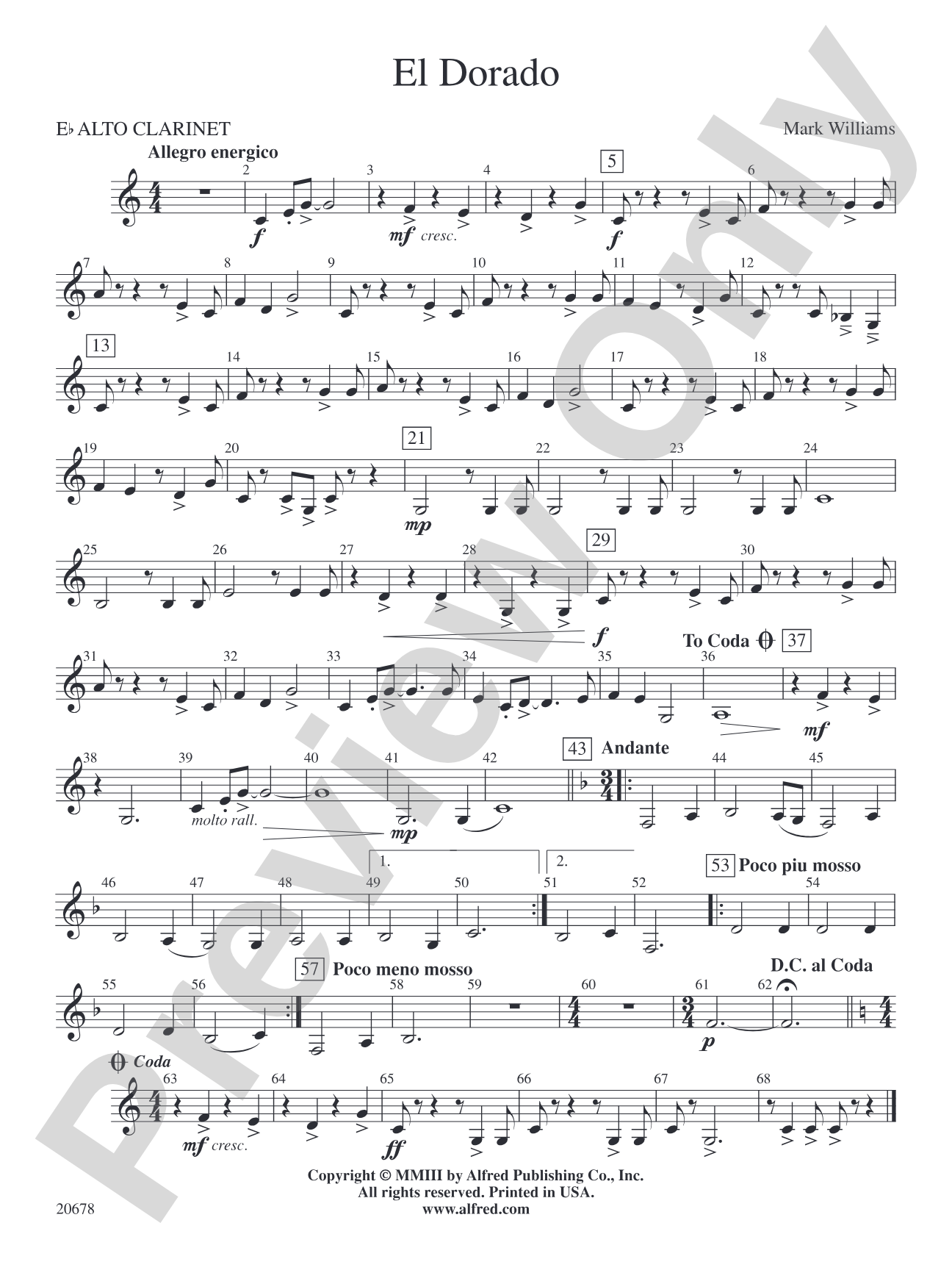 El Dorado: E-flat Alto Clarinet