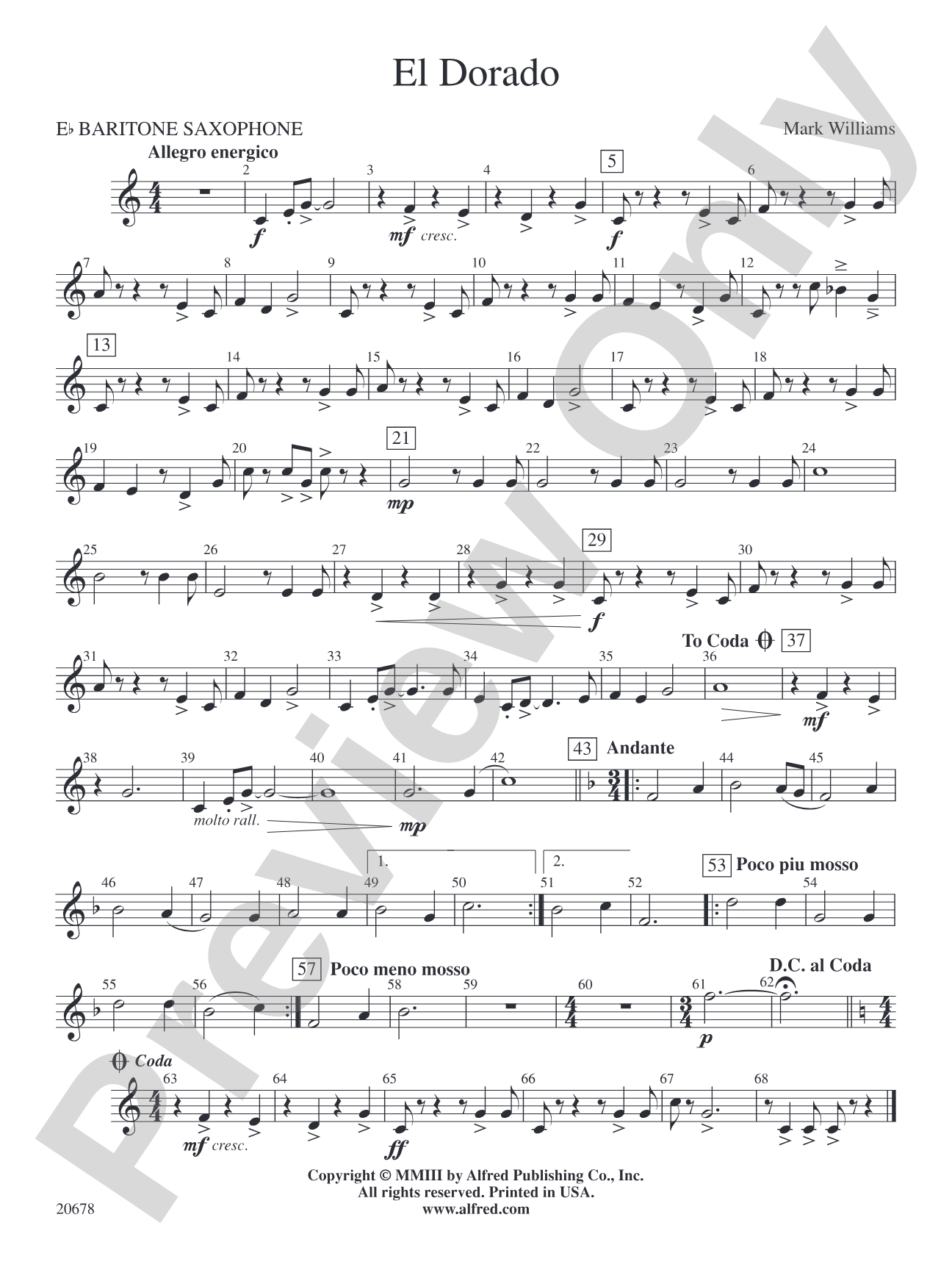El Dorado: E-flat Baritone Saxophone