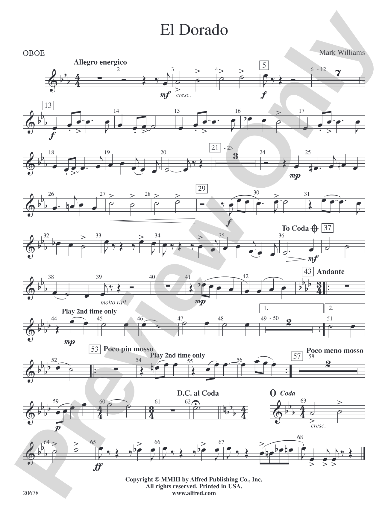 El Dorado: Oboe