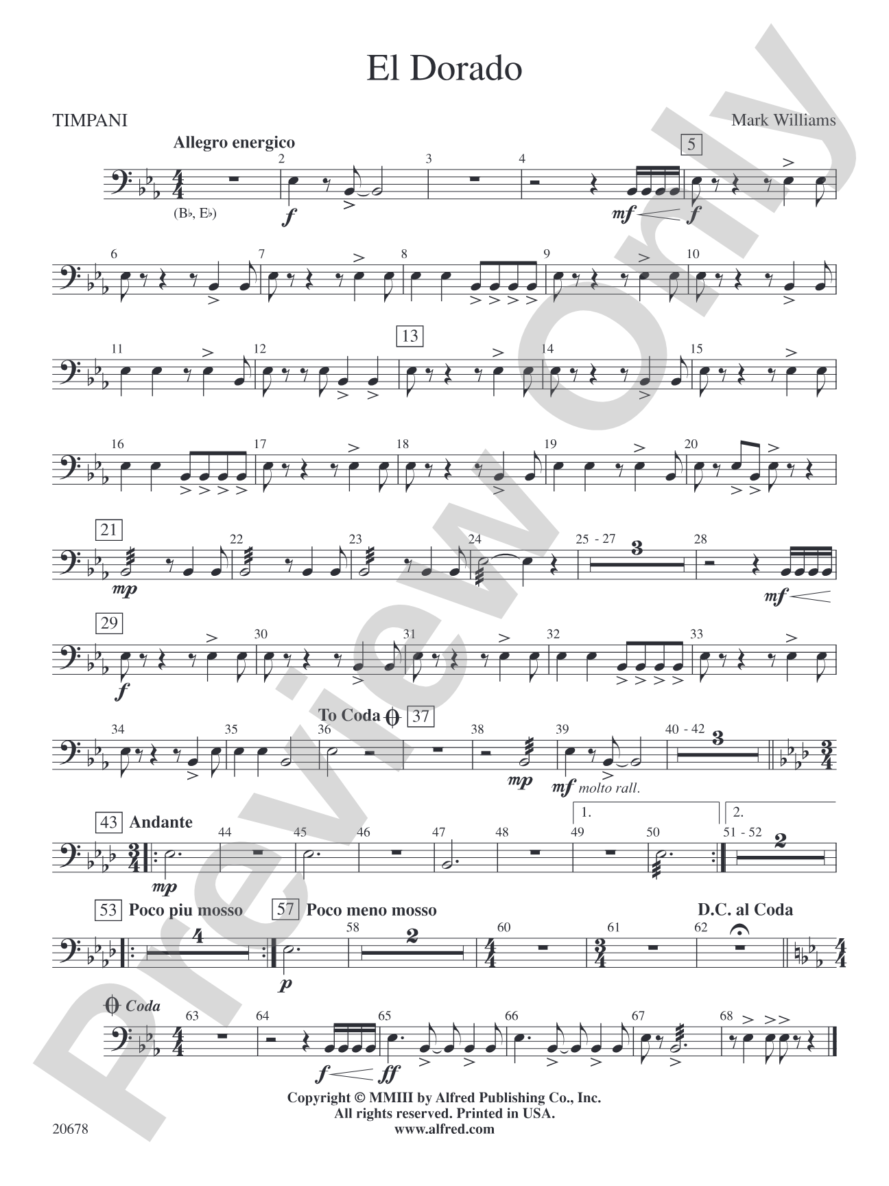 El Dorado: Timpani