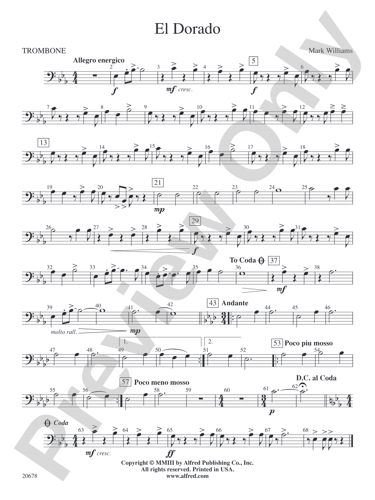 El Dorado: 1st Trombone