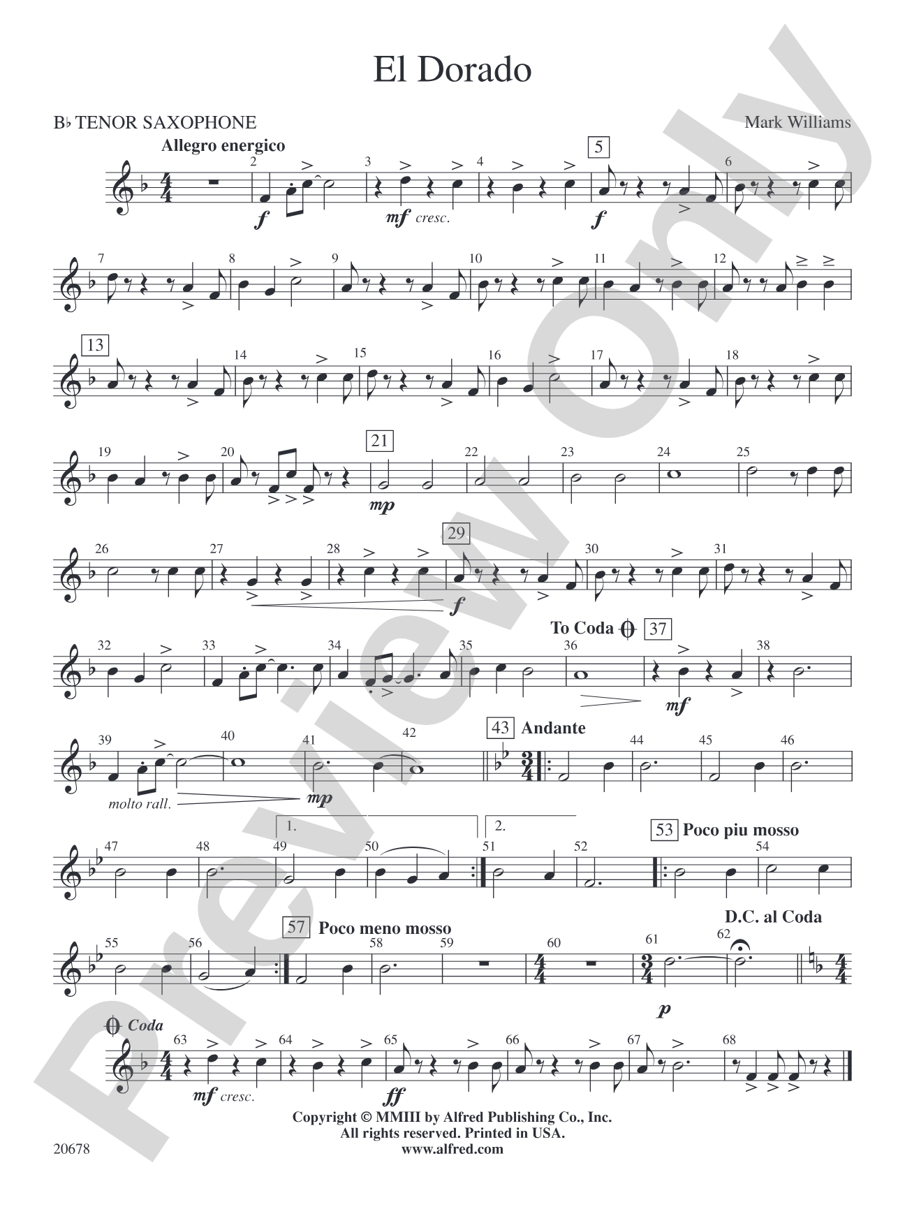 El Dorado: B-flat Tenor Saxophone