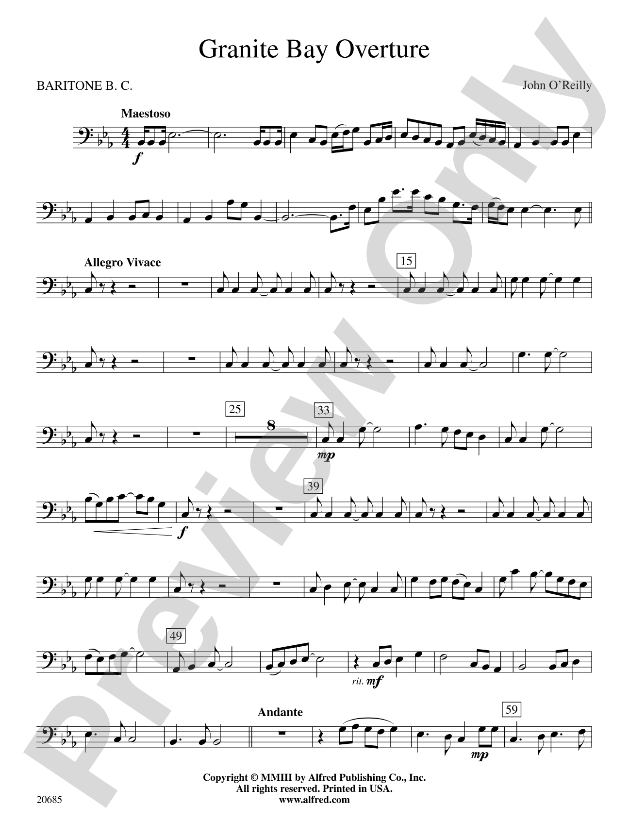 Granite Bay Overture: Baritone B.C.