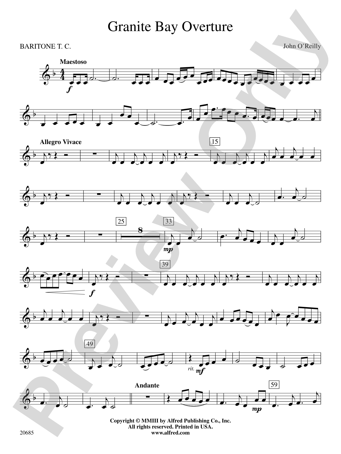 Granite Bay Overture: Baritone T.C.