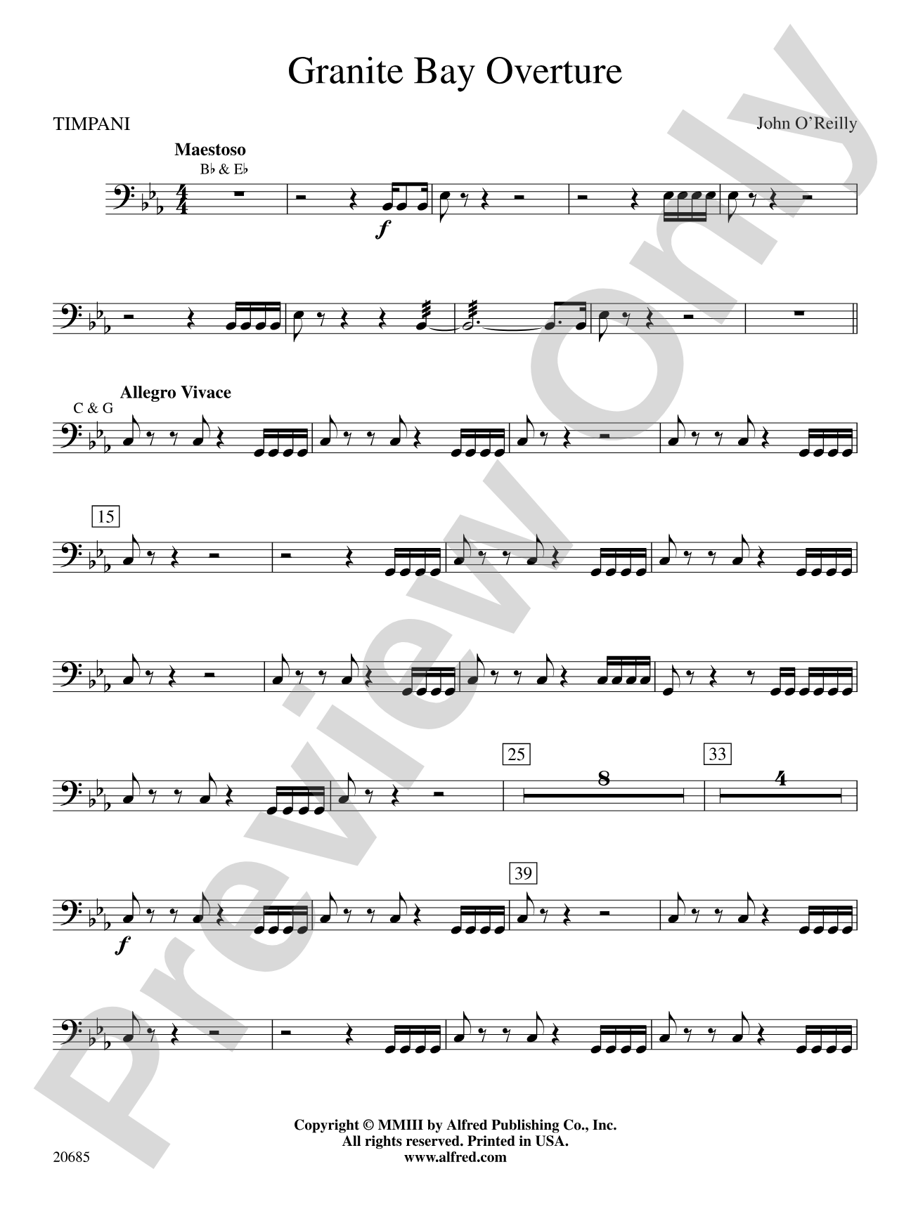 Granite Bay Overture: Timpani