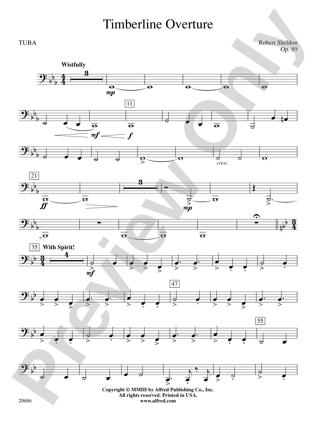 Timberline Overture: Tuba