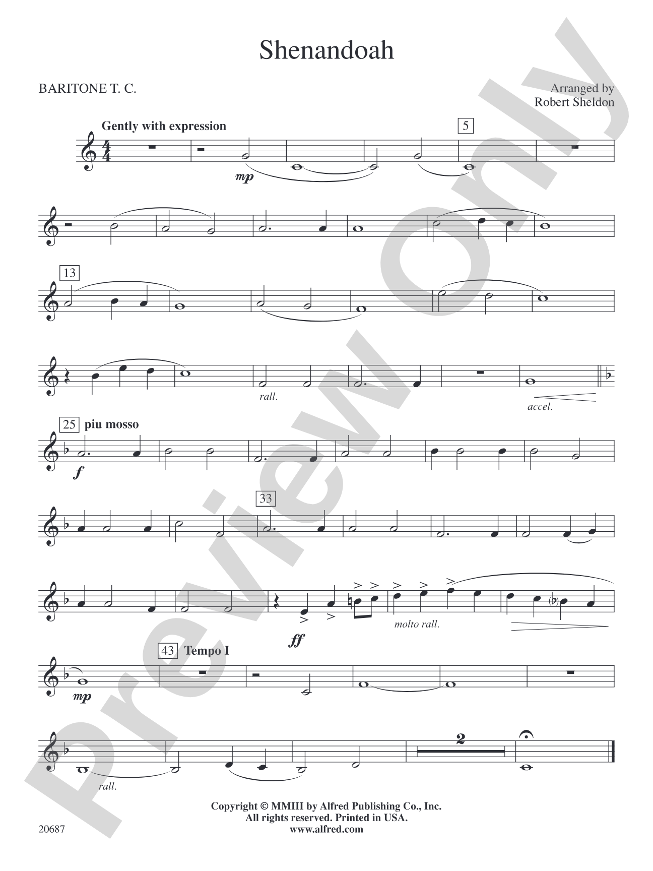 Shenandoah: Baritone T.C.
