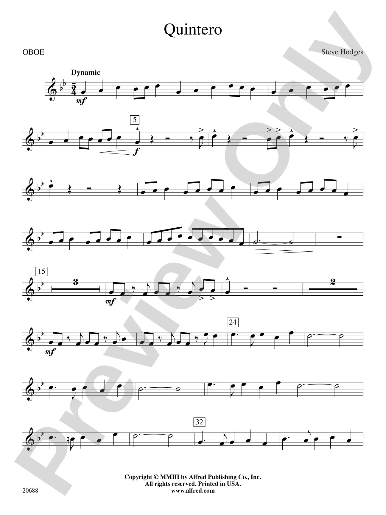 Quintero: Oboe