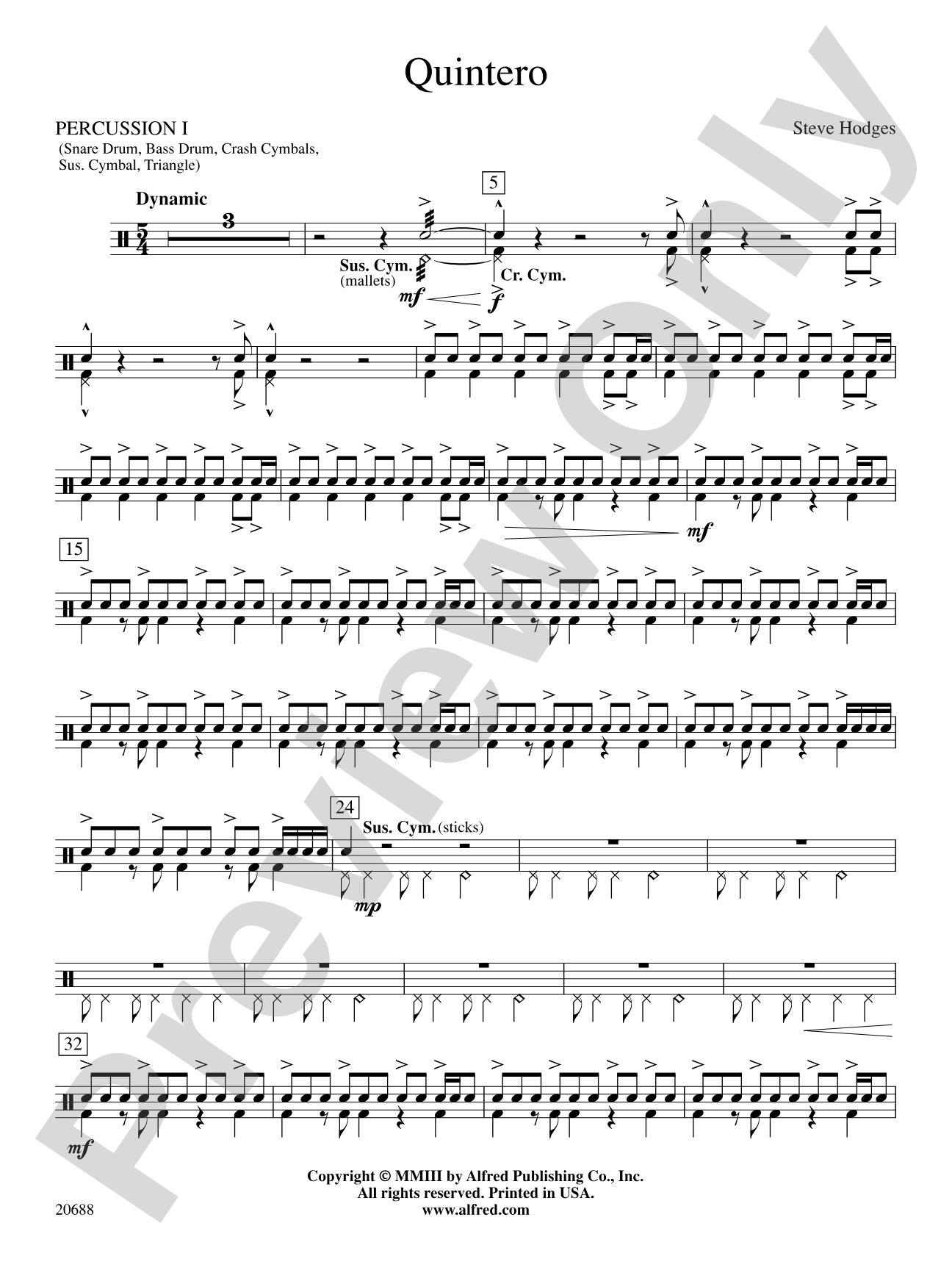 Quintero: 1st Percussion