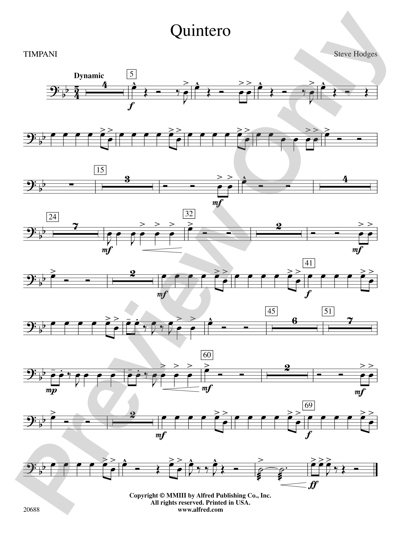 Quintero: Timpani