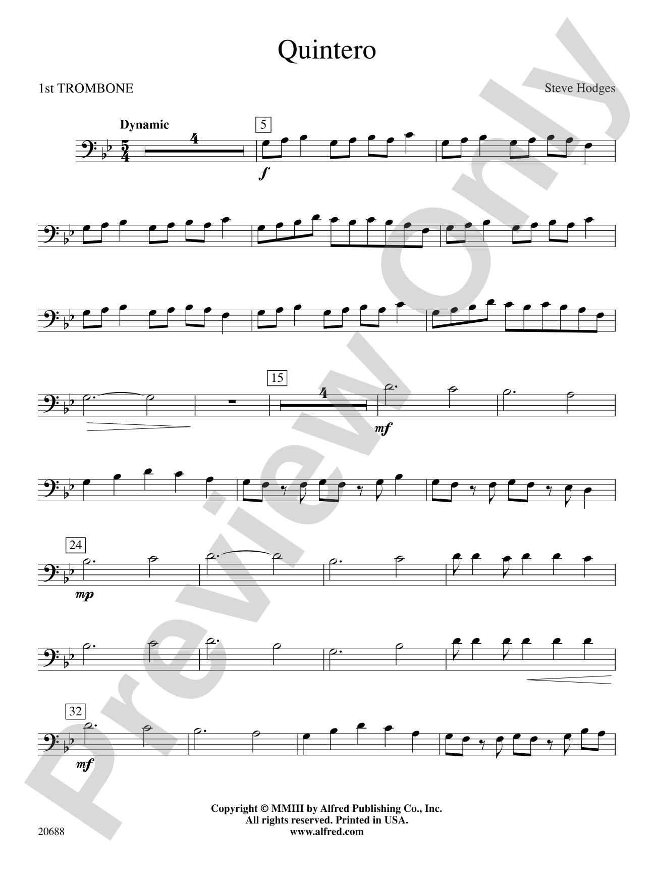 Quintero: 1st Trombone