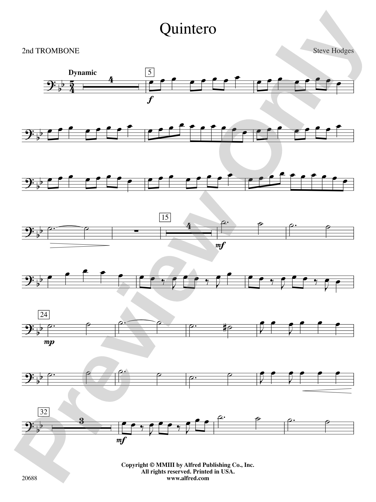 Quintero: 2nd Trombone