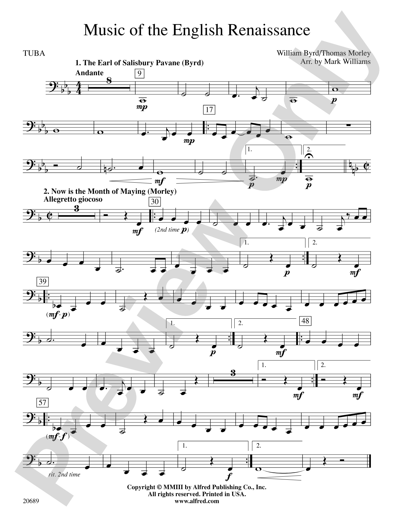 Music of the English Renaissance: Tuba