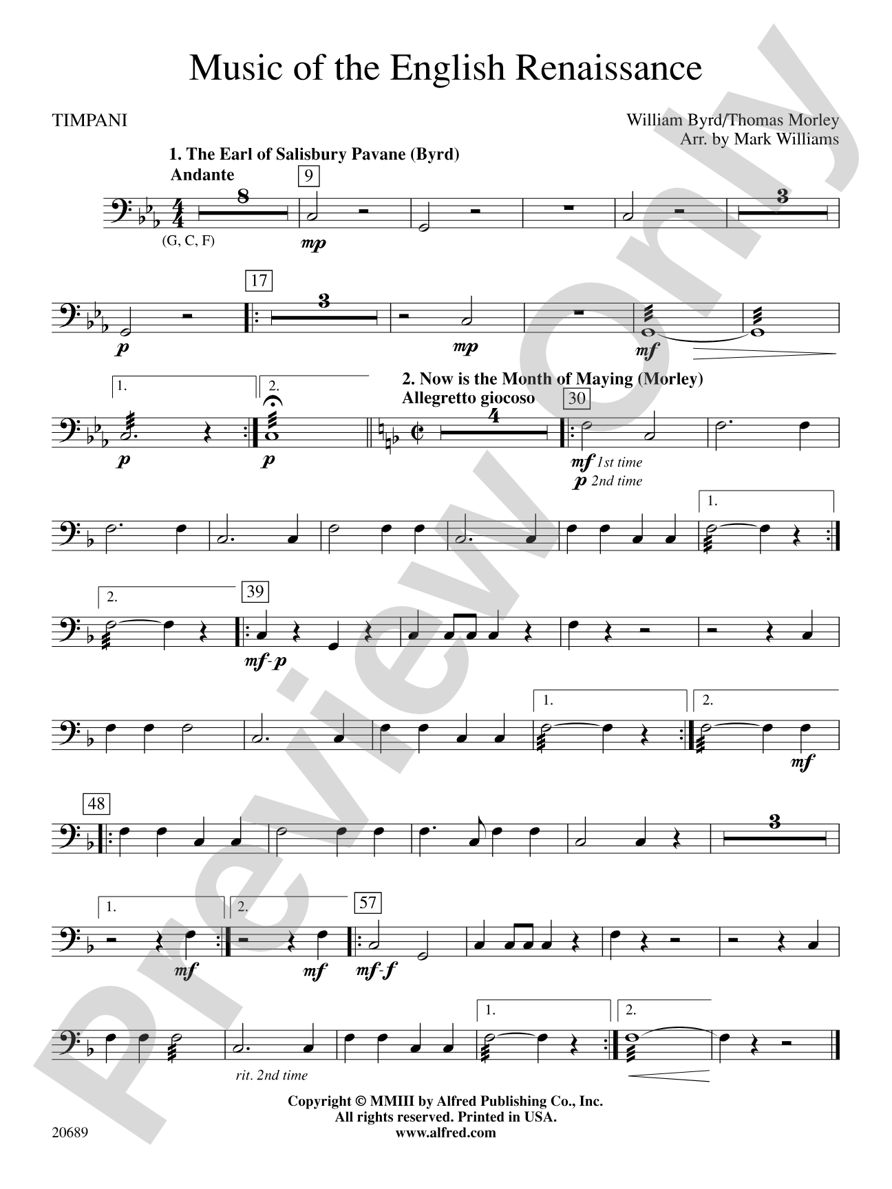 Music of the English Renaissance: Timpani
