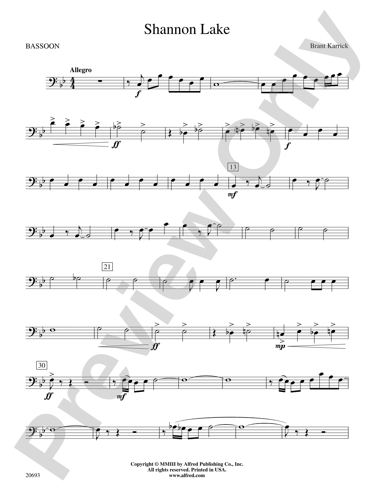 Shannon Lake: Bassoon