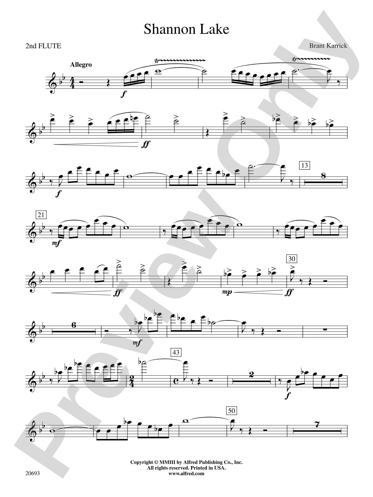 Shannon Lake: 2nd Flute