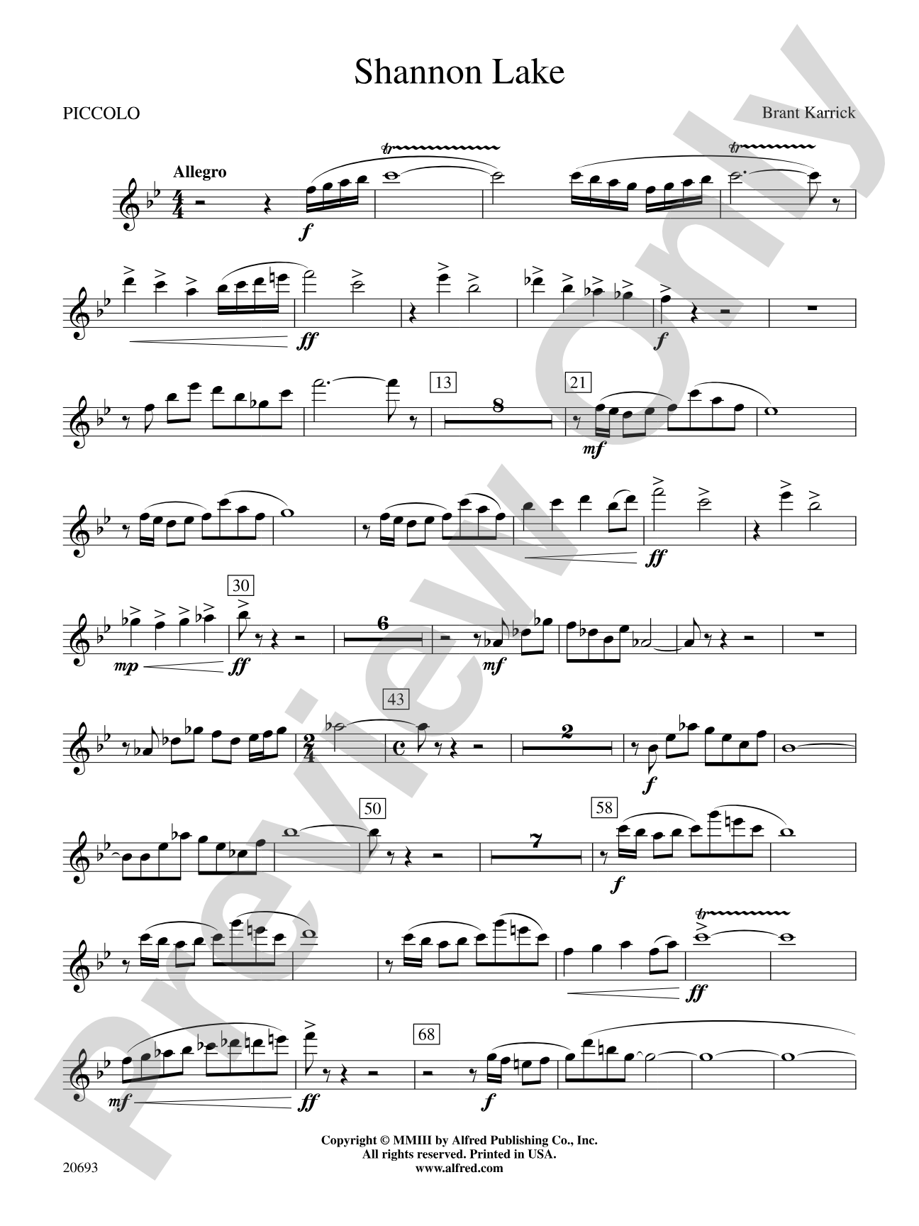 Shannon Lake: Piccolo