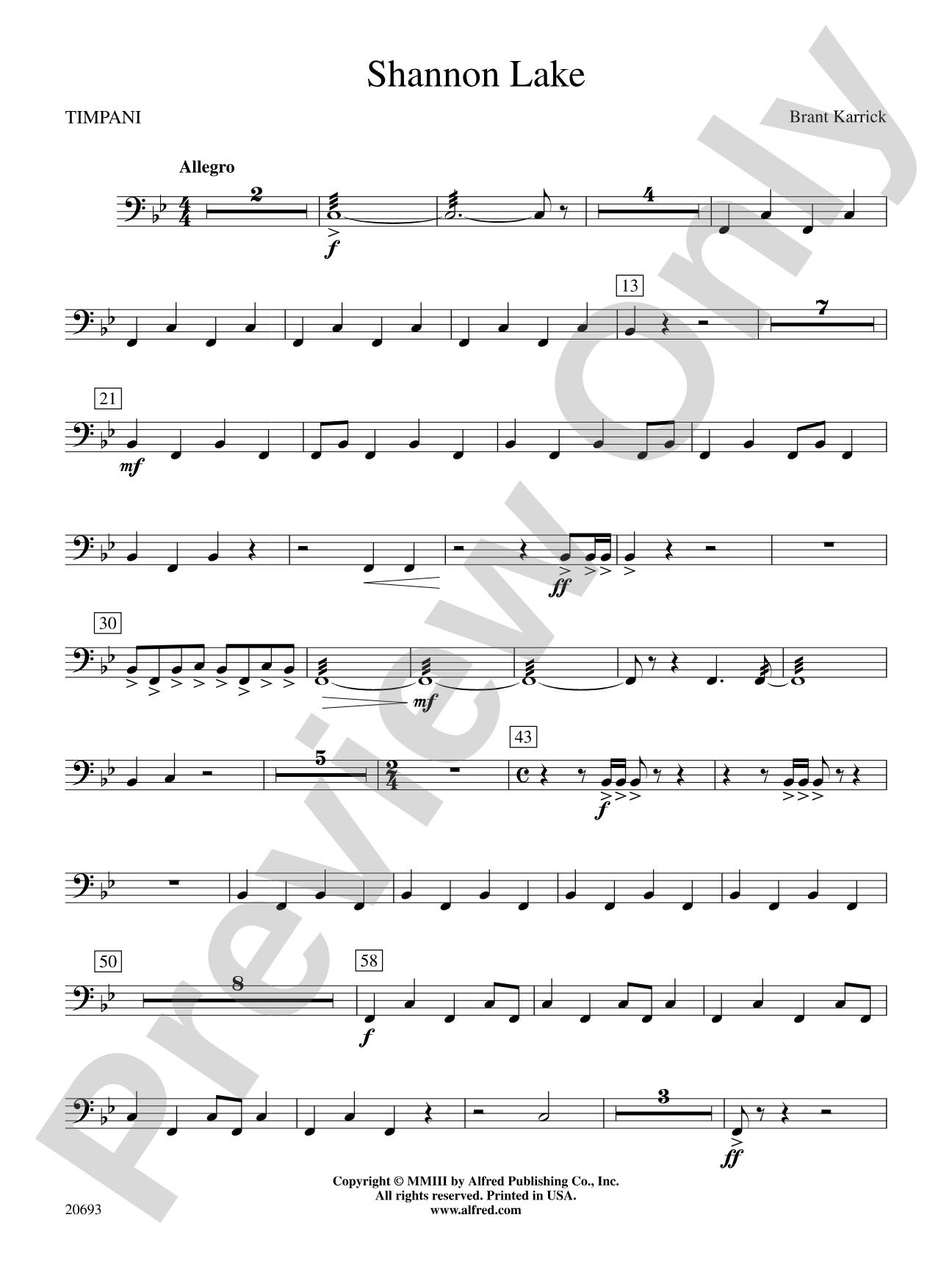 Shannon Lake: Timpani