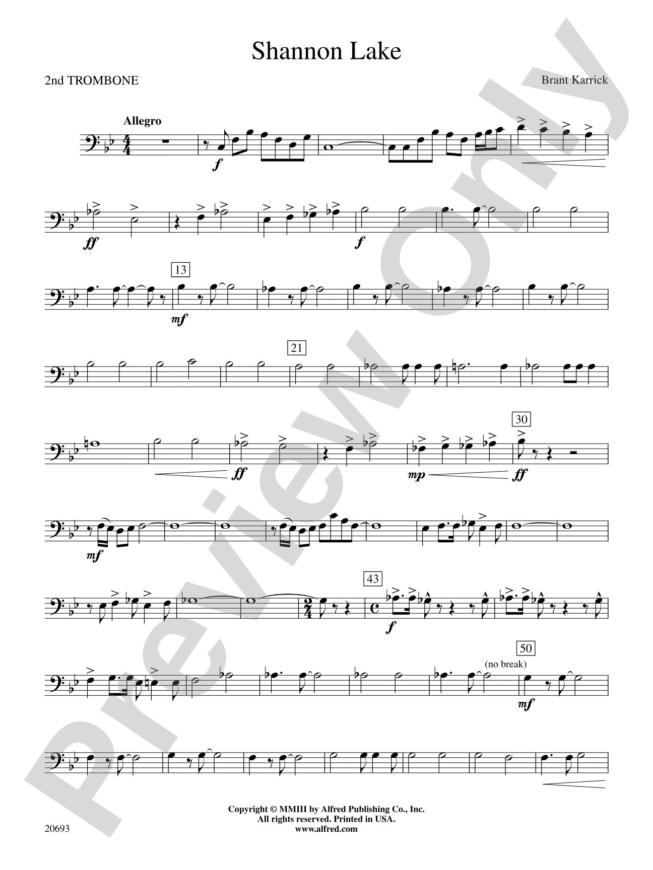 Shannon Lake: 2nd Trombone
