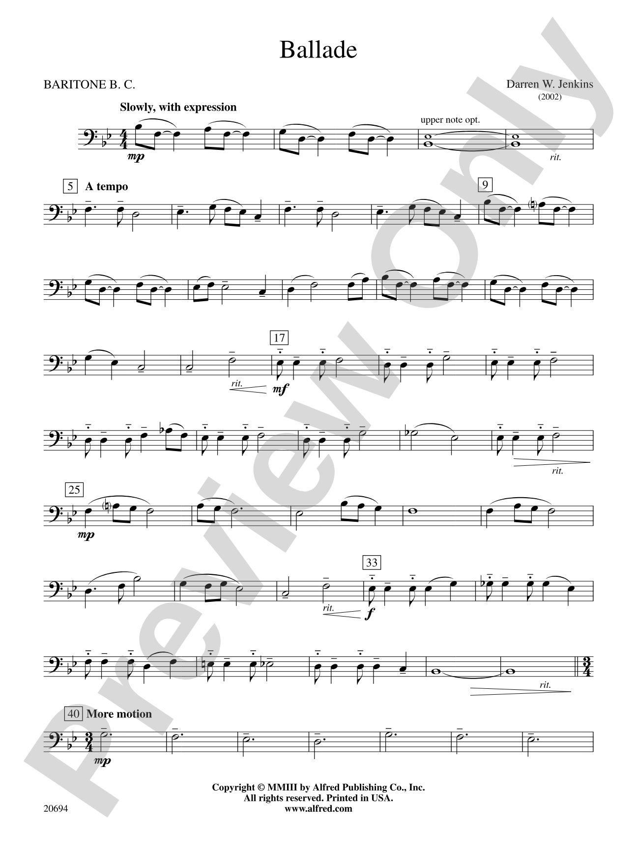 Ballade: Baritone B.C.