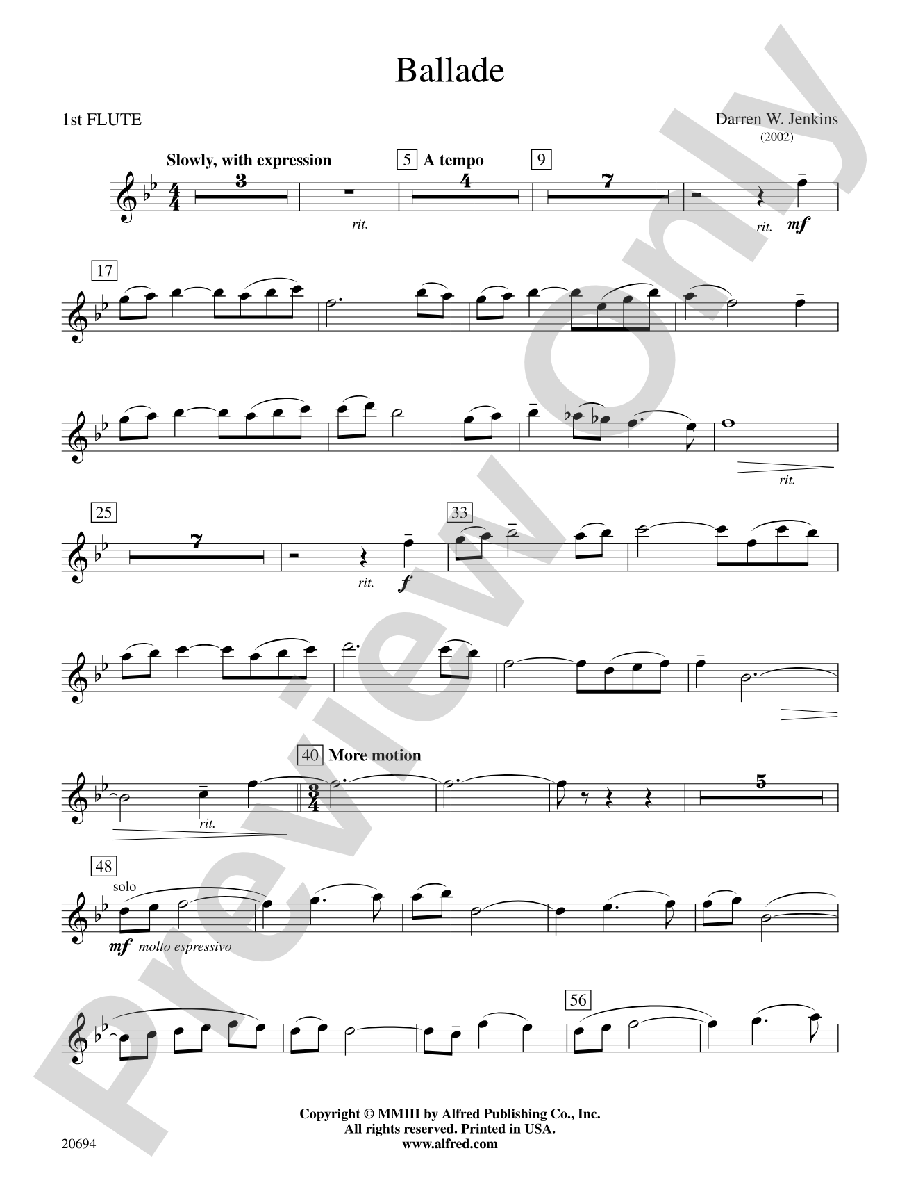 Ballade: Flute