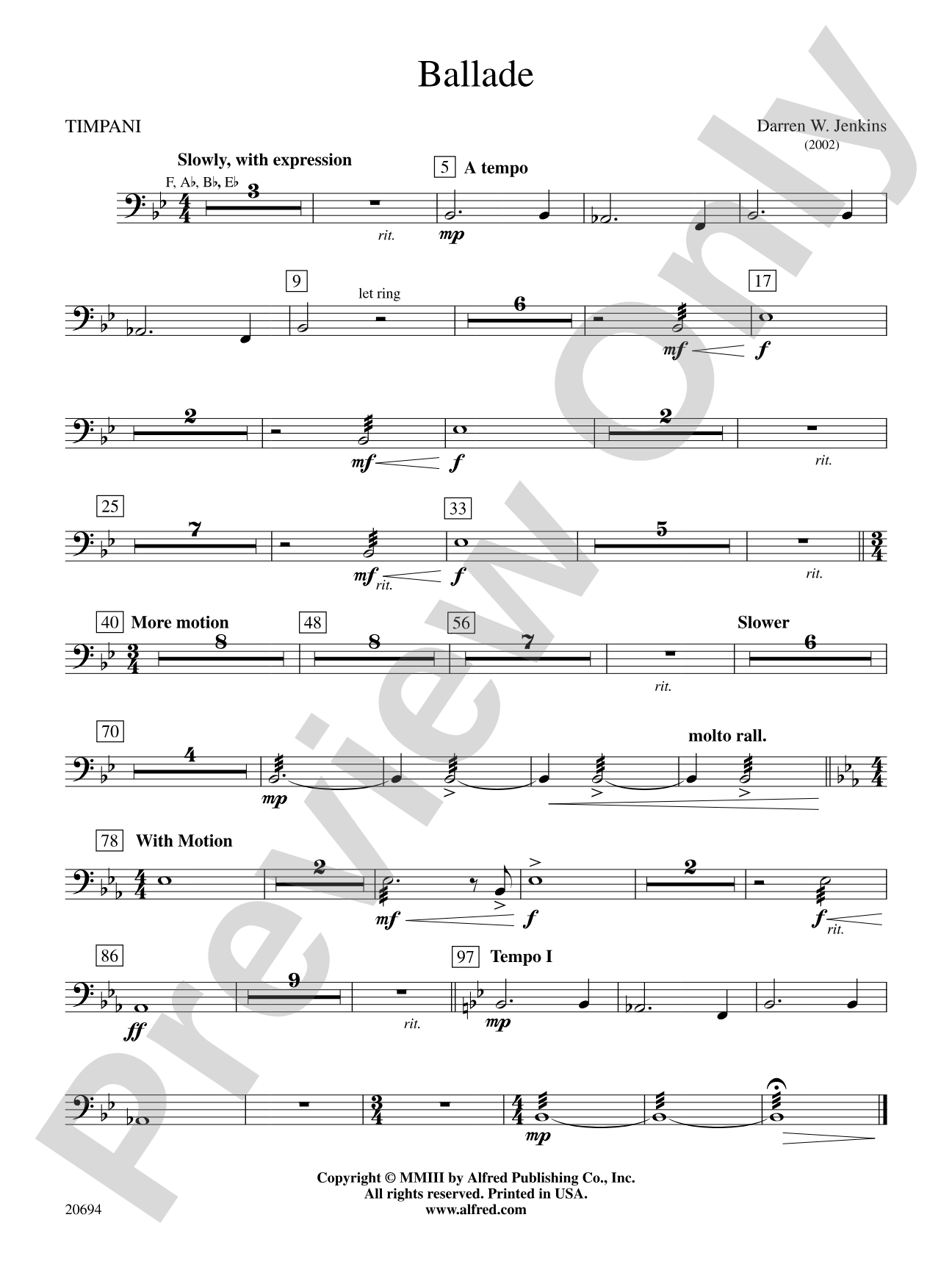 Ballade: Timpani