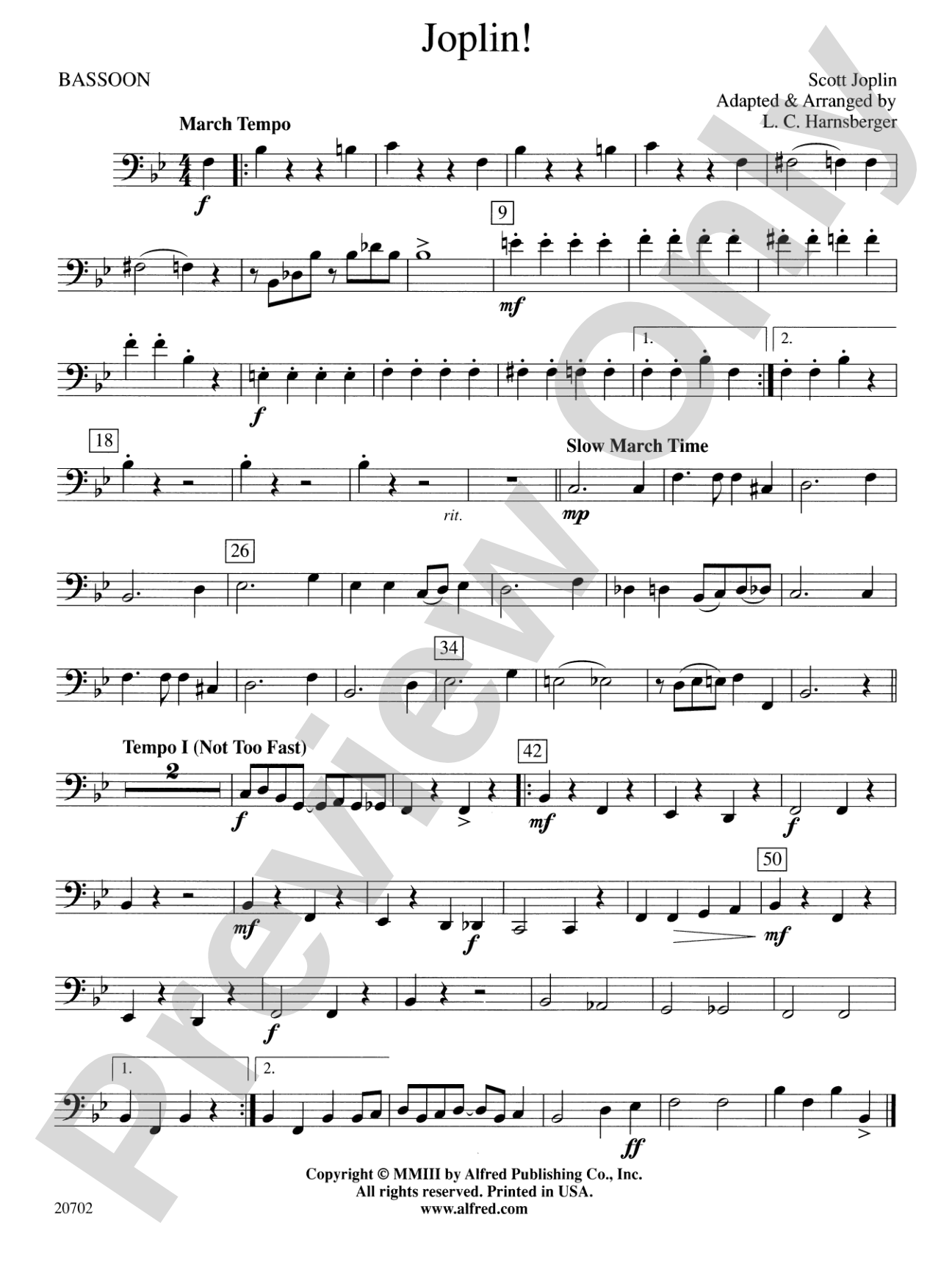 Joplin!: Bassoon