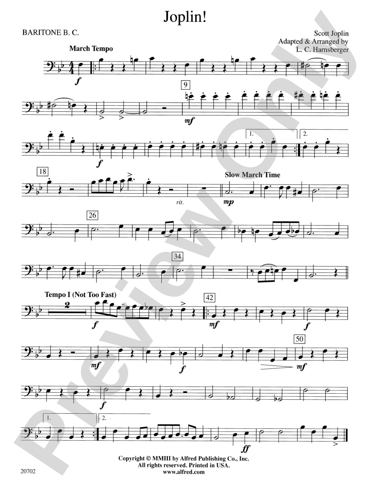 Joplin!: Baritone B.C.