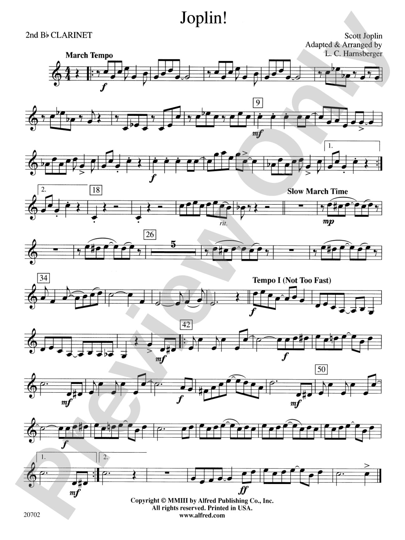 Joplin!: 2nd B-flat Clarinet
