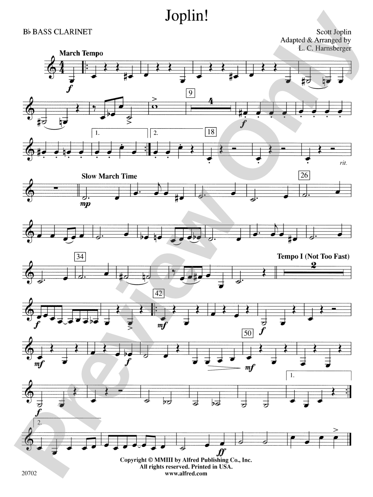 Joplin!: B-flat Bass Clarinet