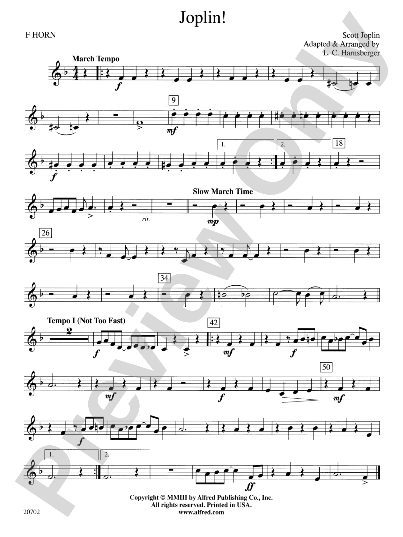 Joplin!: 1st F Horn