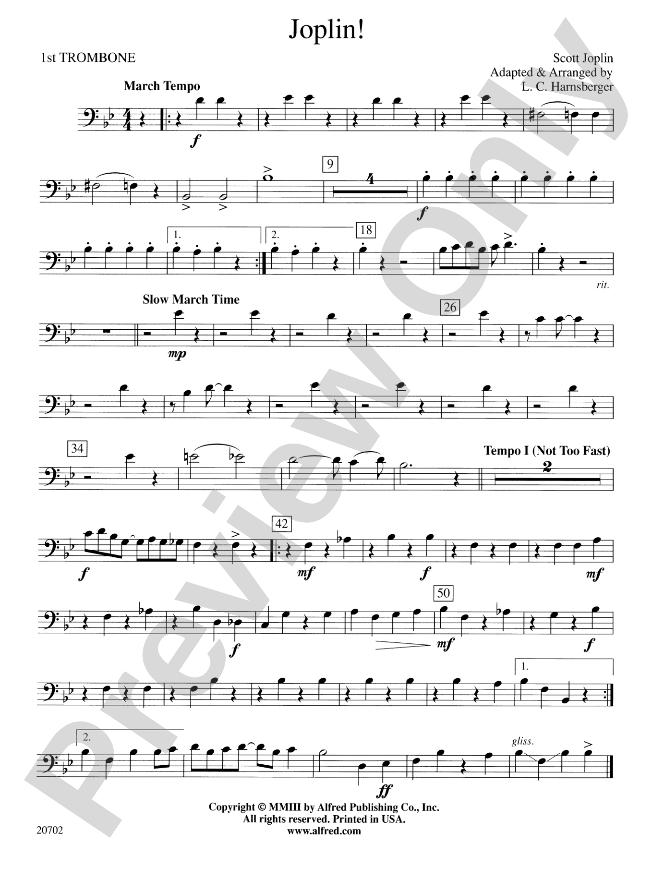 Joplin!: 1st Trombone