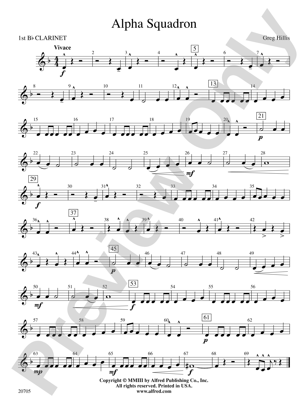 Alpha Squadron: 1st B-flat Clarinet