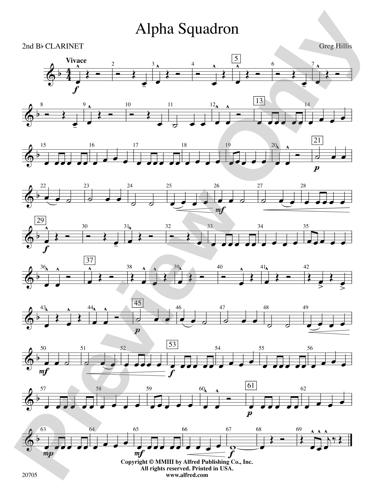 Alpha Squadron: 2nd B-flat Clarinet